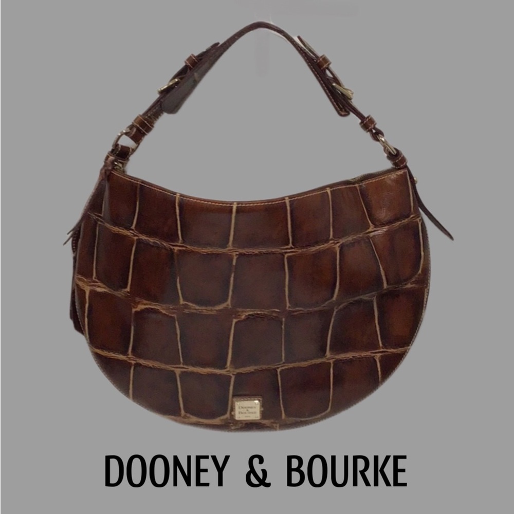 NEW Dooney & Bourke Large Luna Bag from the Nile Collection, Shoulder Bag, Brown